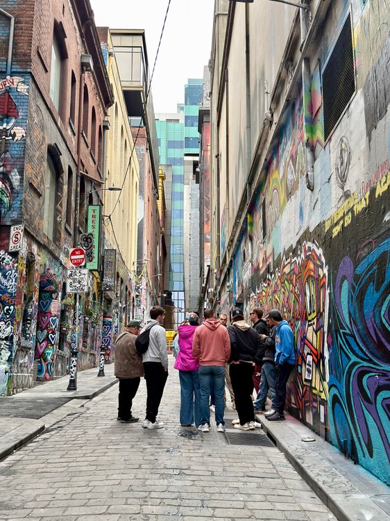 Street art tour in Melbourne iconic Hosier Lane - arts and culture ORM Melbourne