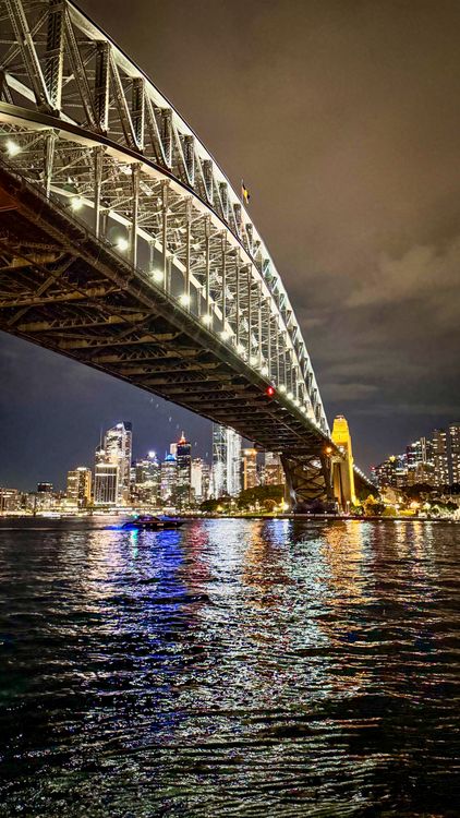 Sydney Harbour Bridge night skyline reflections - finance ASX ORM Barangaroo