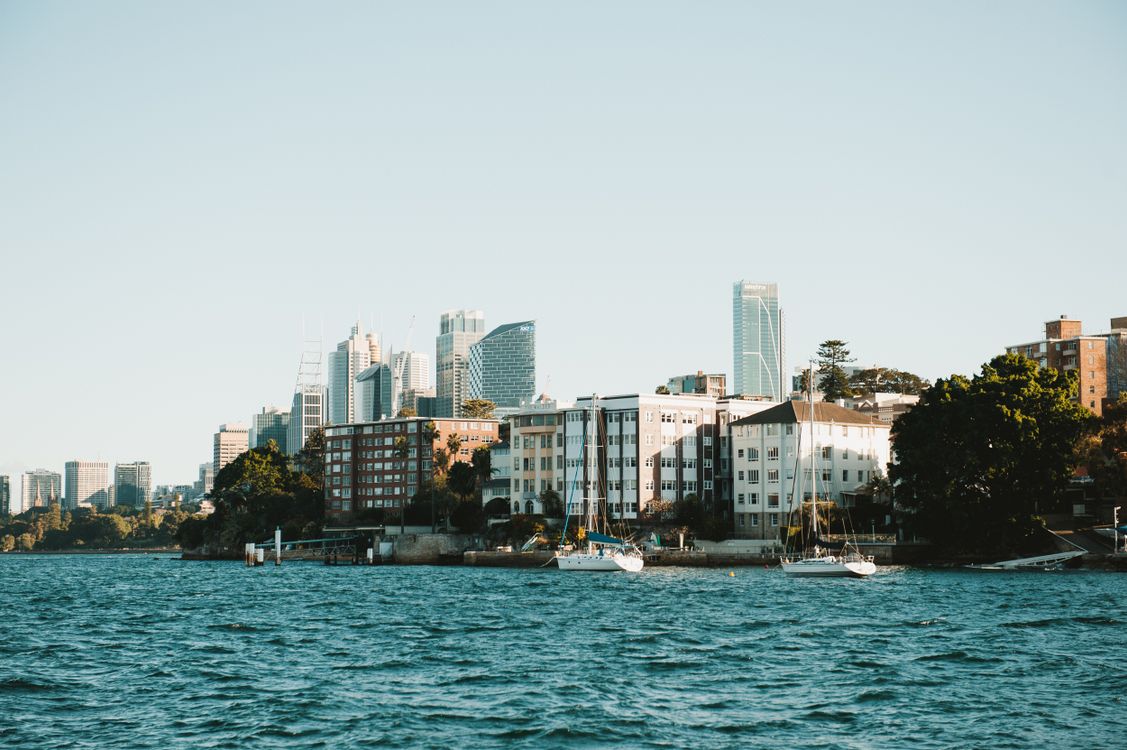 Sydney skyline across water boats foreground - law firm reputation management NSW