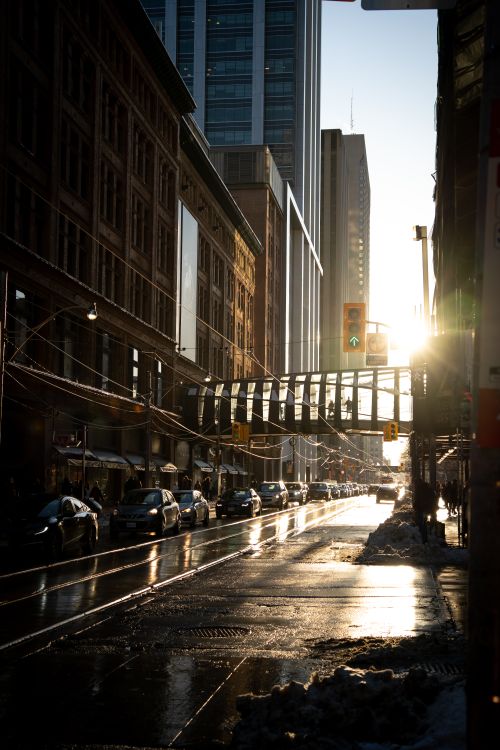 Toronto cityscape dusk downtown retail Eaton Centre - brand ORM Toronto