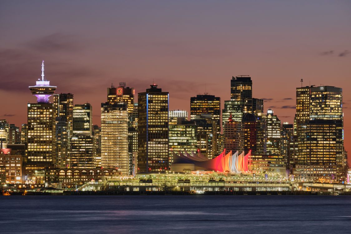Vancouver Burrard Street finance district downtown twilight - ORM for investment advisers BCSC