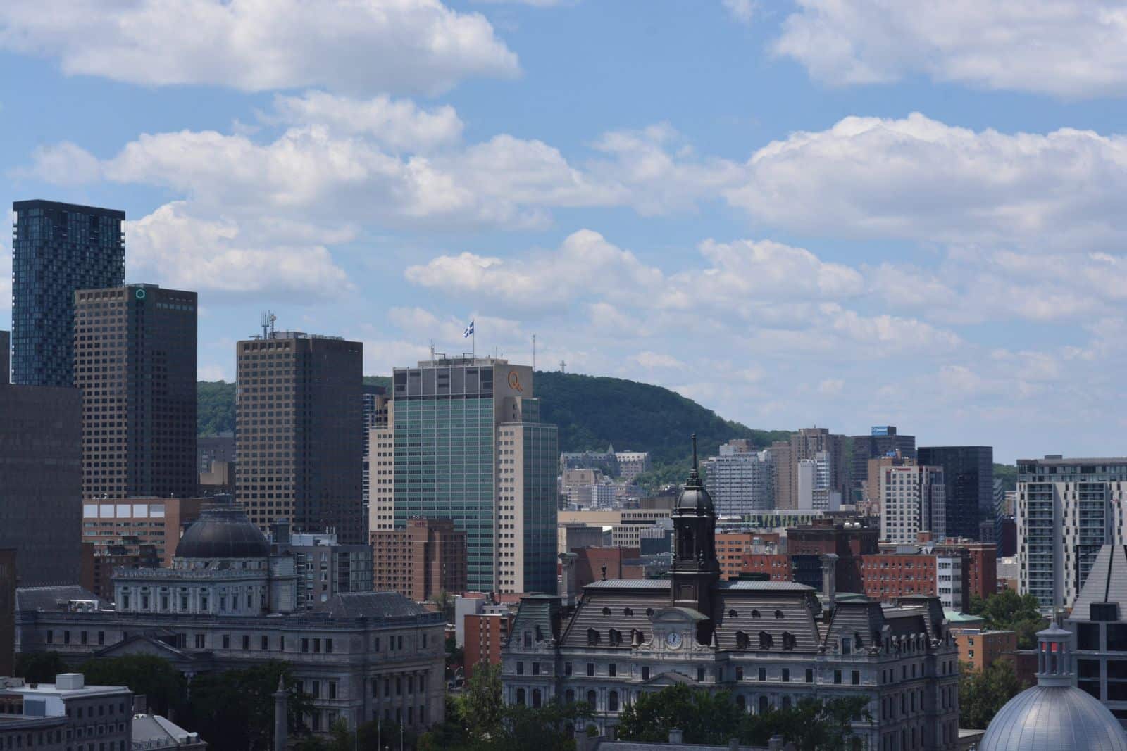 Montreal skyline with Mount Royal, Quebec - online reputation management services across Canada